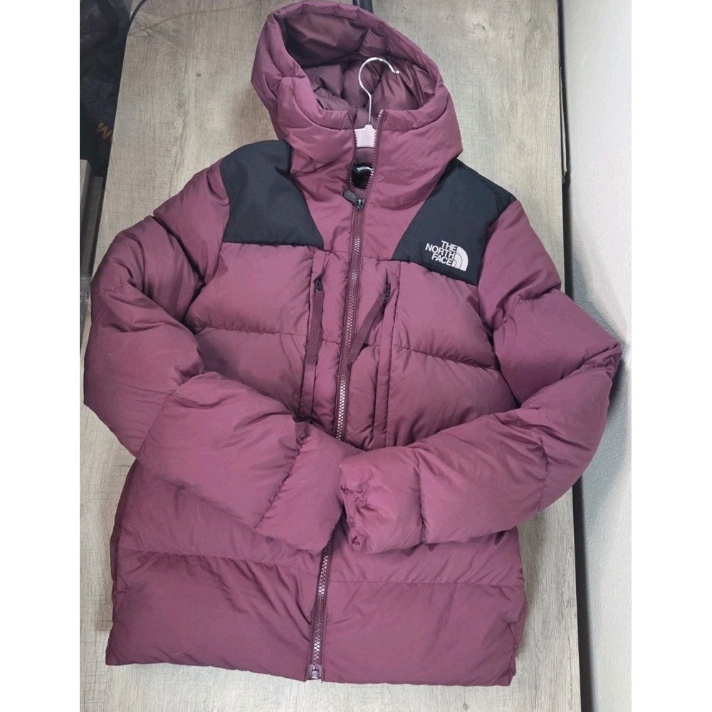 The North Face Women's 550 Fill Down Jacket with Hood — Burgundy / Maroon — Size - Picture 16 of 16